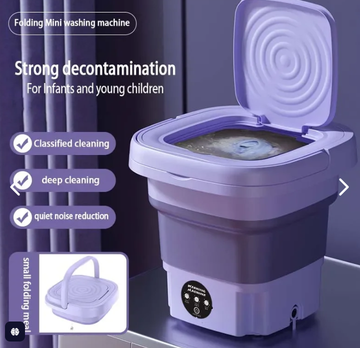 Mini Lavadora Portátil Plegable Y Secado