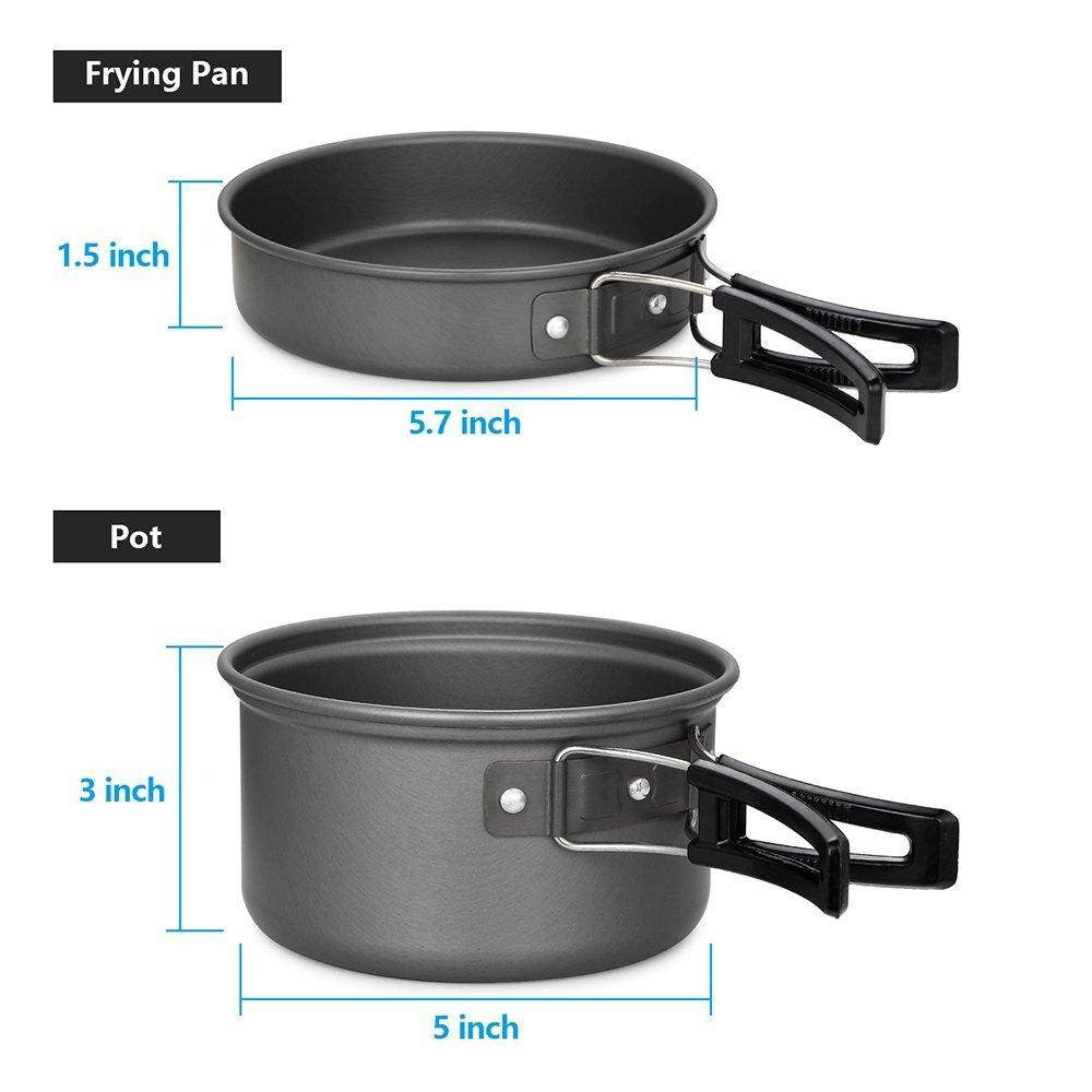 “Cocina en cualquier lugar ¡Set 7 piezas Compacto y Resistente!”