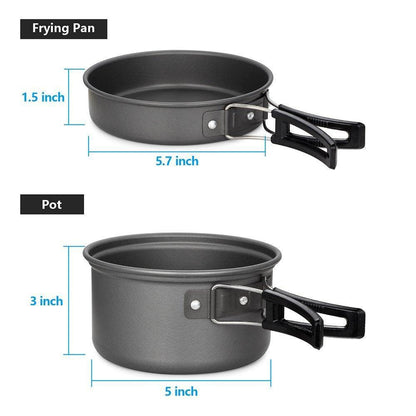 “Cocina en cualquier lugar ¡Set 7 piezas Compacto y Resistente!”