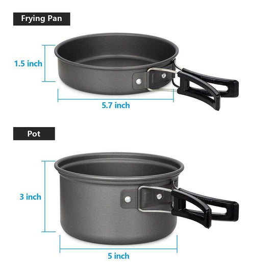 “Cocina en cualquier lugar ¡Set 7 piezas Compacto y Resistente!”