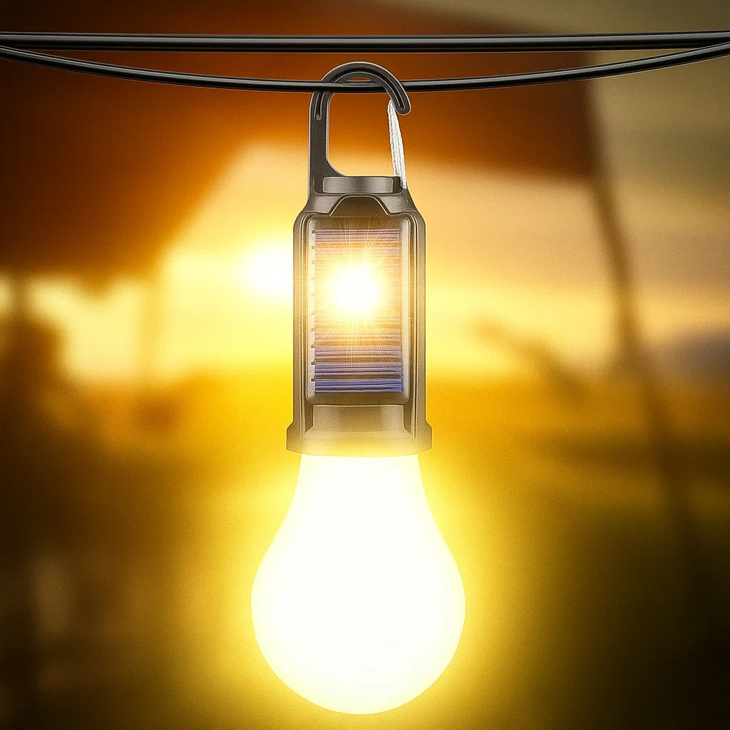 “Ilumina tus Aventuras ¡Ampolletas solares recargables!