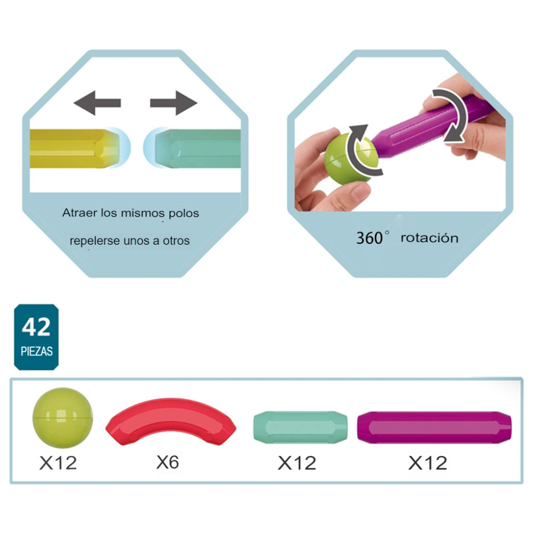 “Imaginación sin límites ¡Crea figuras 3D magnéticas!”