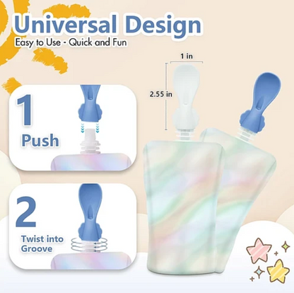 “Alimenta fácil y sin derrames 👶 Set 5 cucharas suaves”