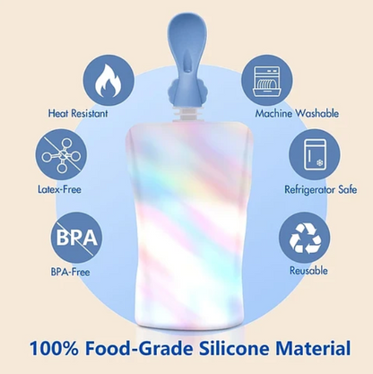 “Alimenta fácil y sin derrames 👶 Set 5 cucharas suaves”
