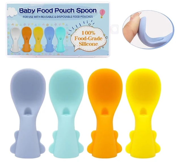 “Alimenta fácil y sin derrames 👶 Set 5 cucharas suaves”