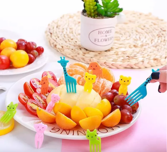 “Haz que comer sea divertido 🐻 Set 10 tenedores Kawaii”