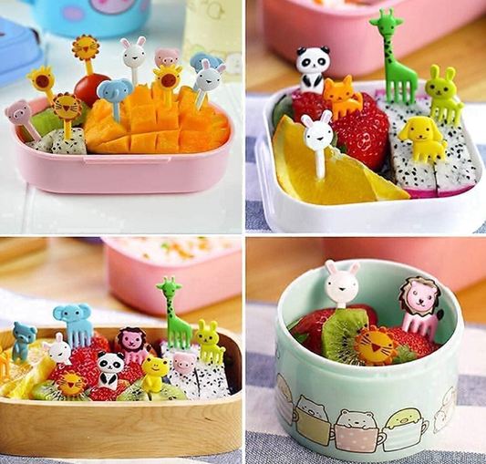 “Haz que comer sea divertido 🐻 Set 10 tenedores Kawaii”