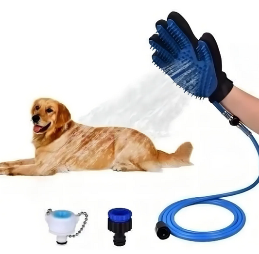 “Baña y masajea a tu mascota 🐶2 en 1 con manguera”